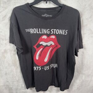 The Rolling Stones 1975 US Tour Graphic T Shirt Black XXL Cotton